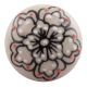 Black With Pink Dotted Ceramic Flat Cabinet Knobs